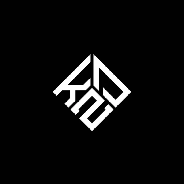 Diseño Del Logotipo Letra Kzd Sobre Fondo Negro Kzd Iniciales — Archivo Imágenes Vectoriales