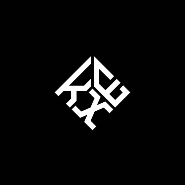 Σχεδιασμός Λογότυπου Γραμμάτων Kxe Μαύρο Φόντο Kxe Δημιουργικό Πρωτότυπο Γράμμα — Διανυσματικό Αρχείο