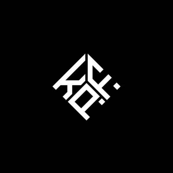 Projekt Logo Litery Kpf Czarnym Tle Kreatywne Inicjały Kpf Koncepcja — Wektor stockowy