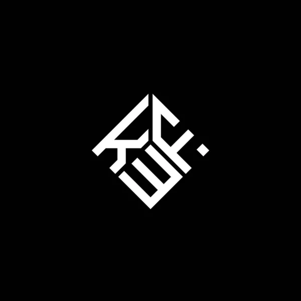 Kwf Projeto Logotipo Letra Fundo Preto Kwf Iniciais Criativas Conceito —  Vetores de Stock