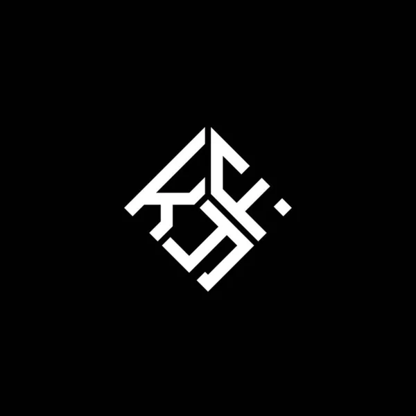 Kyf Brev Logotyp Design Svart Bakgrund Kyf Kreativa Initialer Brev — Stock vektor