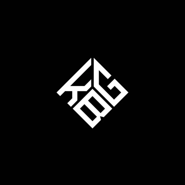 Diseño Del Logotipo Letra Kbg Sobre Fondo Negro Kbg Iniciales — Archivo Imágenes Vectoriales