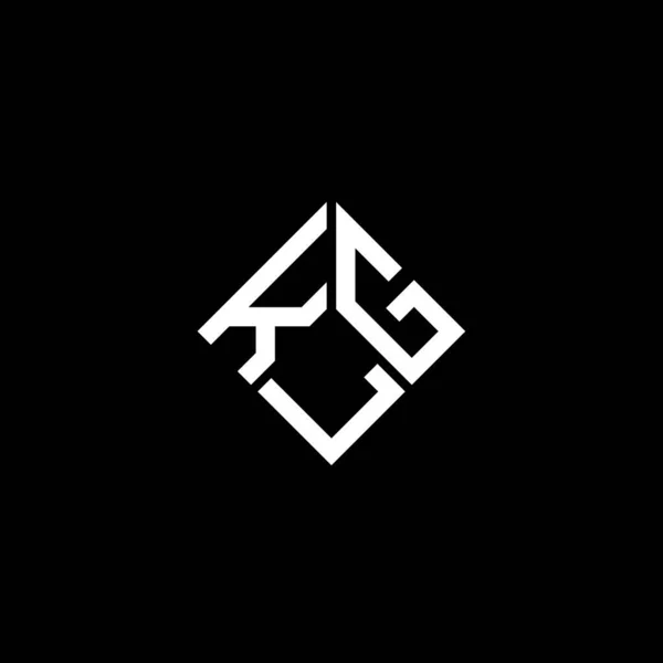 Klg Písmeno Logo Design Černém Pozadí Klg Kreativní Iniciály Koncept — Stockový vektor