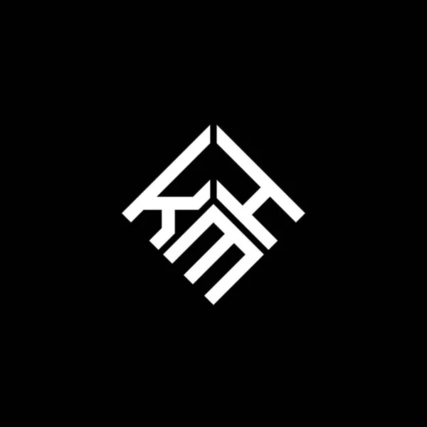 Kmh Logo Ontwerp Zwarte Achtergrond Kmh Creatieve Initialen Letterlogo Concept — Stockvector