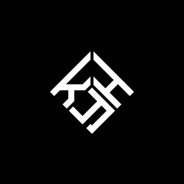 Kyh Lettera Logo Design Sfondo Nero Kyh Creativo Iniziali Lettera — Vettoriale Stock