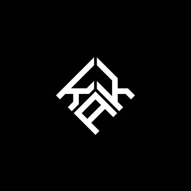 Siyah arkaplanda KAK harf logosu tasarımı. KAK yaratıcı harflerin baş harfleri logo kavramı. KAK harf tasarımı.