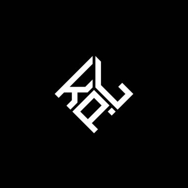 Siyah arkaplanda KPL harf logosu tasarımı. KPL yaratıcı harflerin baş harfleri logo kavramı. KPL harf tasarımı.