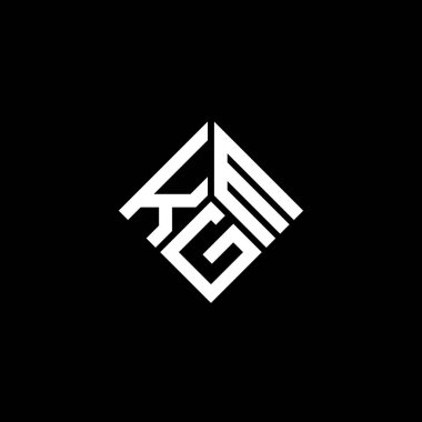 Siyah arkaplanda KGM harf logosu tasarımı. KGM yaratıcı harflerin baş harfleri logo kavramı. KGM harf tasarımı.
