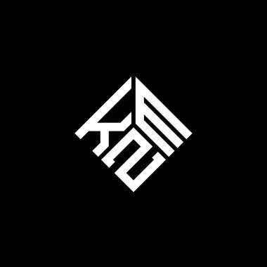 Siyah arkaplanda KZM harf logosu tasarımı. KZM yaratıcı harflerin baş harfleri logo kavramı. KZM harf tasarımı.