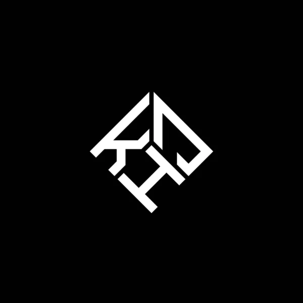 Diseño Del Logotipo Letra Khj Sobre Fondo Negro Khj Iniciales — Archivo Imágenes Vectoriales