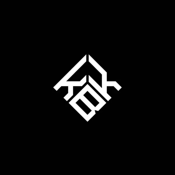 Kbk Lettre Logo Design Sur Fond Noir Kbk Initiales Créatives — Image vectorielle