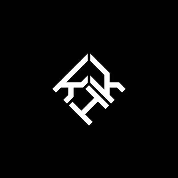 Design Logo Literei Khk Fundal Negru Khk Creativ Iniţiale Literă — Vector de stoc