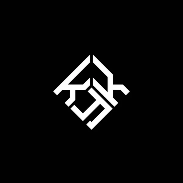 Desain Logo Huruf Kyk Pada Latar Belakang Hitam Kyk Kreatif - Stok Vektor