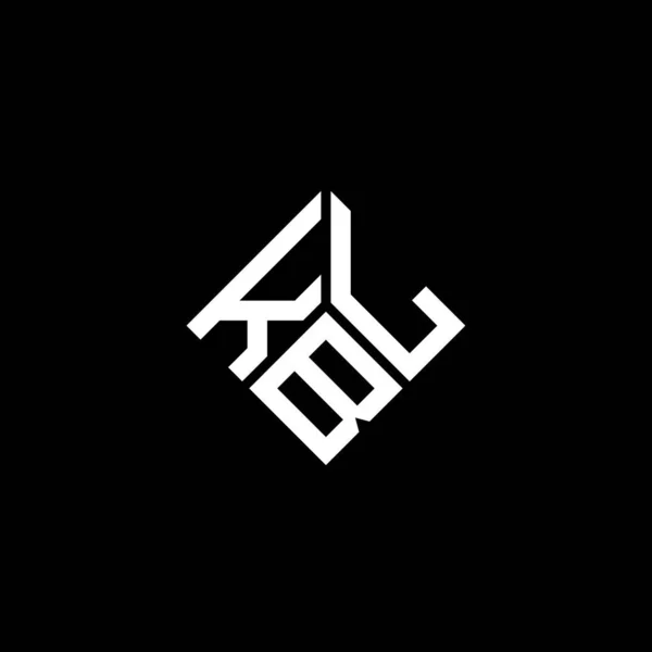 Diseño Del Logotipo Letra Kbl Sobre Fondo Negro Kbl Iniciales — Archivo Imágenes Vectoriales