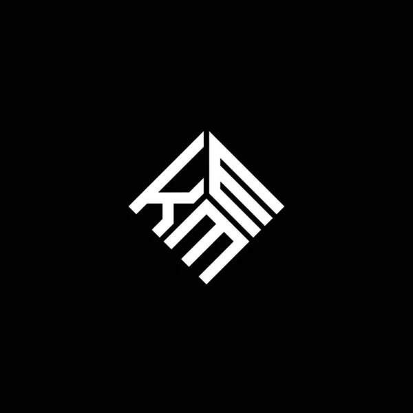 Design Logo Literei Kmm Fundal Negru Kmm Creativ Iniţiale Literă — Vector de stoc