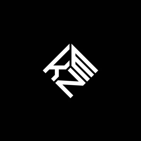 Projekt Logo Litery Knm Czarnym Tle Kreatywne Inicjały Knm Koncepcja — Wektor stockowy