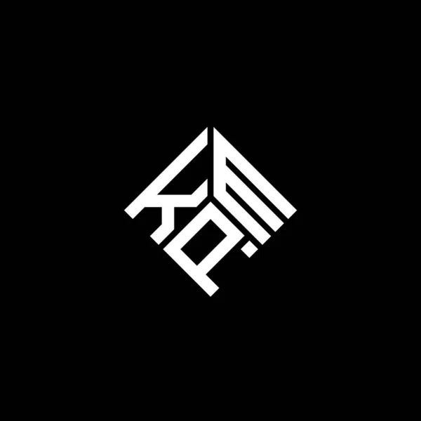Kpm Дизайн Логотипу Букви Чорному Тлі Творчі Ініціали Kpm Мають — стоковий вектор