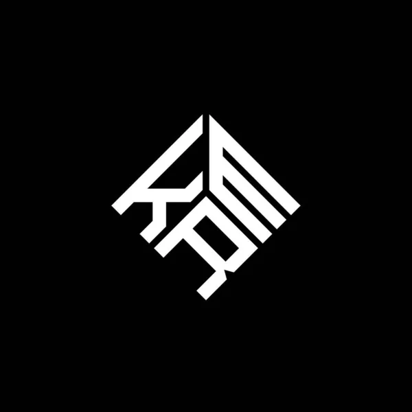 Projeto Logotipo Carta Krm Fundo Preto Krm Iniciais Criativas Conceito —  Vetores de Stock