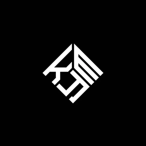 Desain Logo Huruf Kym Pada Latar Belakang Hitam Kreatif Kym - Stok Vektor
