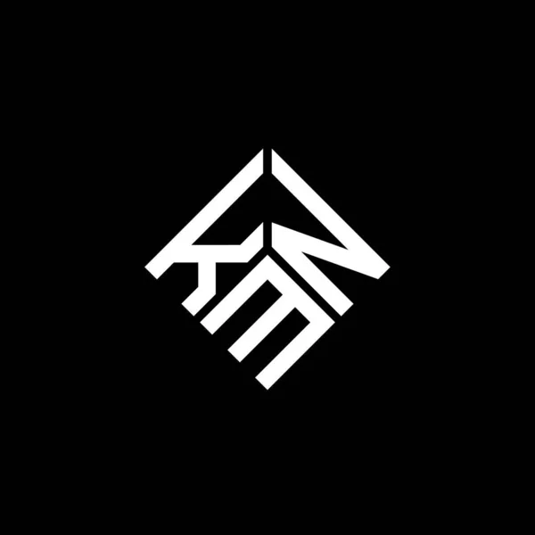 Projekt Logo Litery Kmn Czarnym Tle Kreatywne Inicjały Kmn Koncepcja — Wektor stockowy