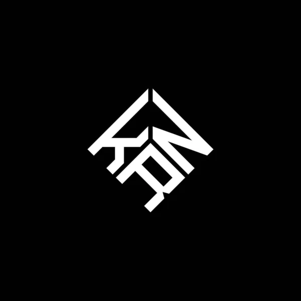 Krn Letter Logo Design Auf Schwarzem Hintergrund Krn Kreative Initialen — Stockvektor