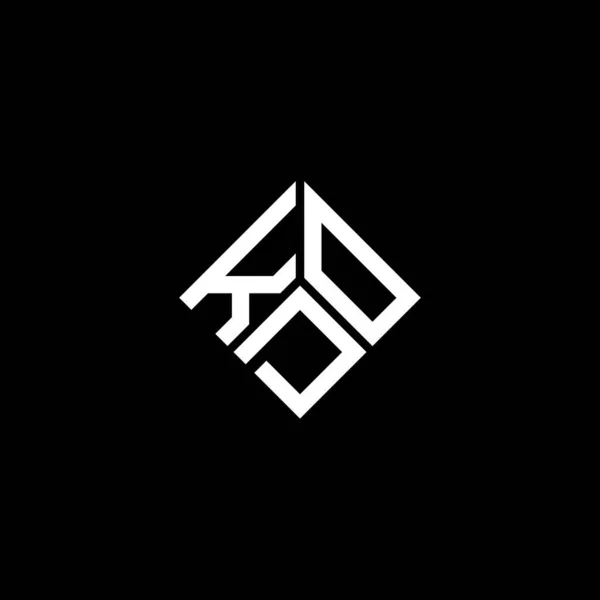 Kdo Letter Logo Design Black Background Kdo Creative Initials Letter — Stock Vector