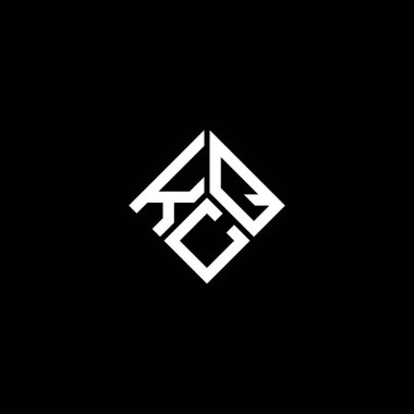 Siyah arkaplanda KCQ harfi logo tasarımı. KCQ yaratıcı harflerin baş harfleri logo kavramı. KCQ harf tasarımı.