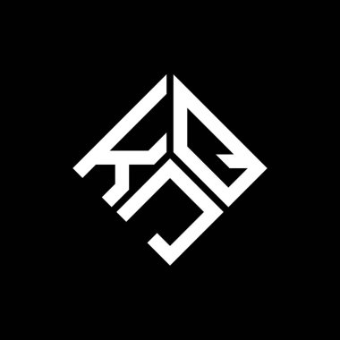 Siyah arkaplanda KJQ harfi logo tasarımı. KJQ yaratıcı harflerin baş harfleri logo kavramı. KJQ harf tasarımı.