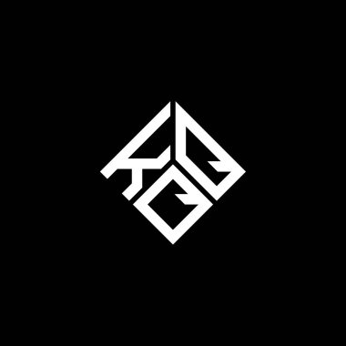 Siyah arkaplanda KQQ harfi logo tasarımı. KQQ yaratıcı harflerin baş harfleri logo kavramı. KQQ harf tasarımı.