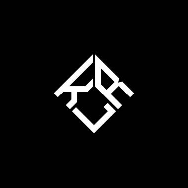 Siyah arkaplanda KLR harf logosu tasarımı. KLR yaratıcı harflerin baş harfleri logo kavramı. KLR harf tasarımı.