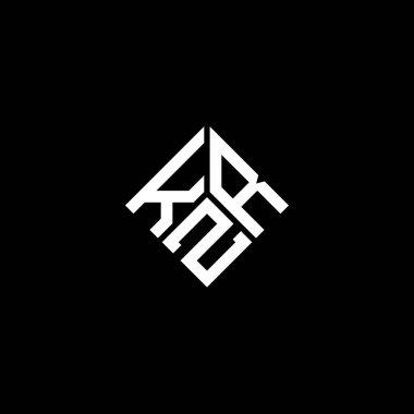 Siyah arkaplanda KZR harf logosu tasarımı. KZR yaratıcı harflerin baş harfleri logo kavramı. KZR harf tasarımı.