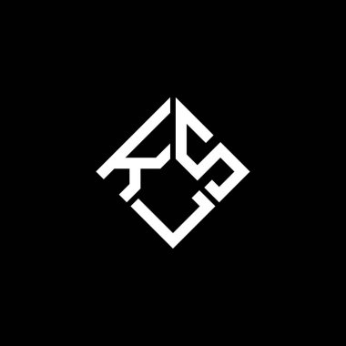 Siyah arkaplanda KLS harfi logo tasarımı. KLS yaratıcı harf logosu konsepti. KLS harf tasarımı.