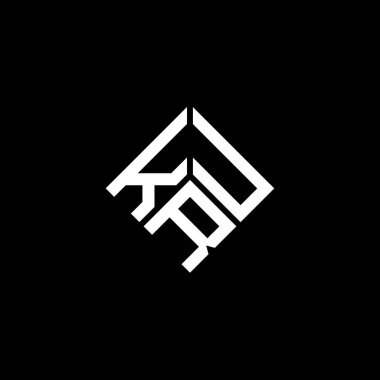 Siyah arkaplanda KRU harf logosu tasarımı. KRU yaratıcı harflerin baş harfleri logo kavramı. KRU harf tasarımı.