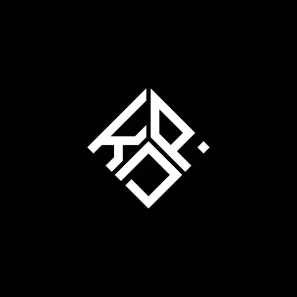 Projekt Logo Litery Kdp Czarnym Tle Kreatywne Inicjały Kdp Koncepcja — Wektor stockowy