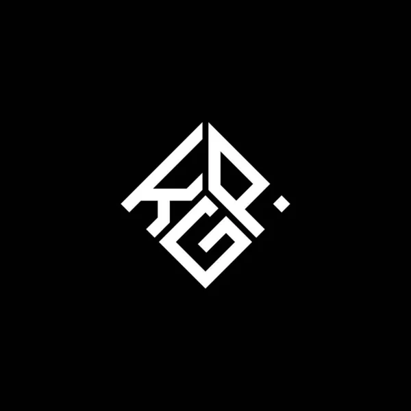 Kgp Logo Ontwerp Zwarte Achtergrond Kgp Creatieve Initialen Letter Logo — Stockvector