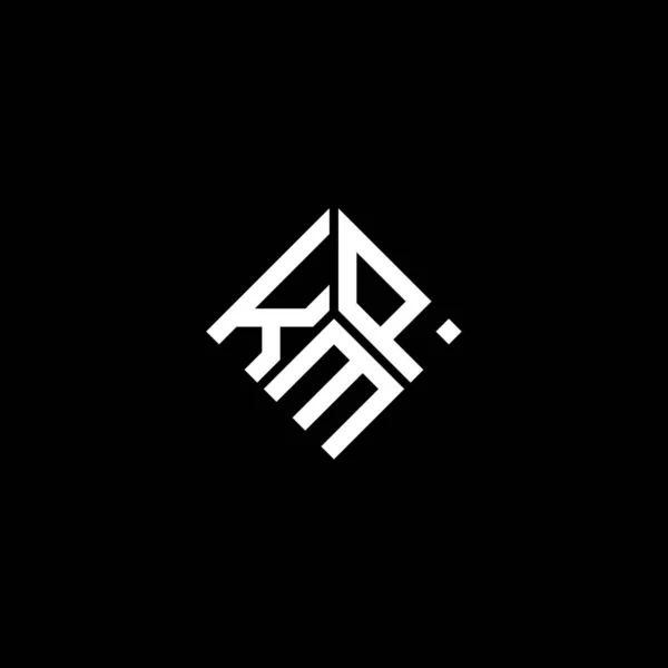 Kmp Дизайн Логотипу Літер Чорному Тлі Творчі Ініціали Кмп Мають — стоковий вектор