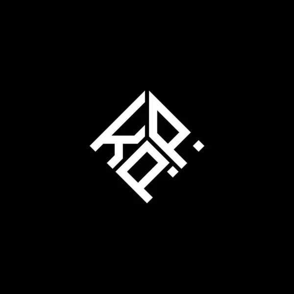 Kpp Lettera Logo Design Sfondo Nero Kpp Creativo Iniziali Lettera — Vettoriale Stock