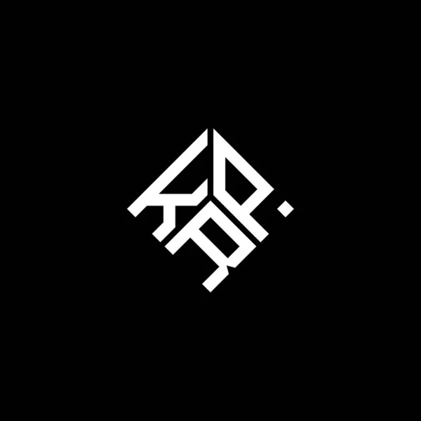Σχεδιασμός Λογότυπου Επιστολής Krp Μαύρο Φόντο Έννοια Λογοτύπου Δημιουργικών Αρχικών — Διανυσματικό Αρχείο