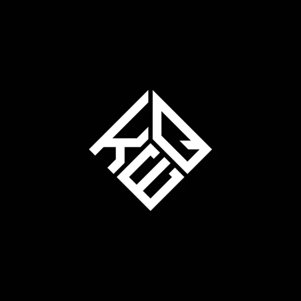 Keq Letter Logo Ontwerp Zwarte Achtergrond Keq Creatieve Initialen Letter — Stockvector