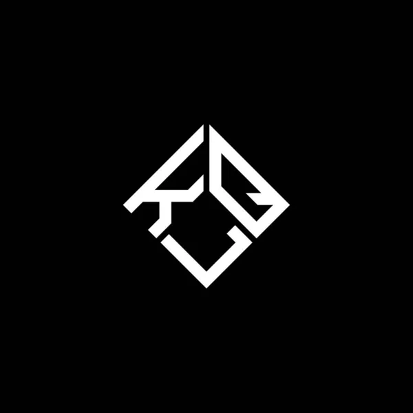 Σχεδιασμός Λογότυπου Γραμμάτων Klq Μαύρο Φόντο Klq Δημιουργική Αρχικά Γράμμα — Διανυσματικό Αρχείο