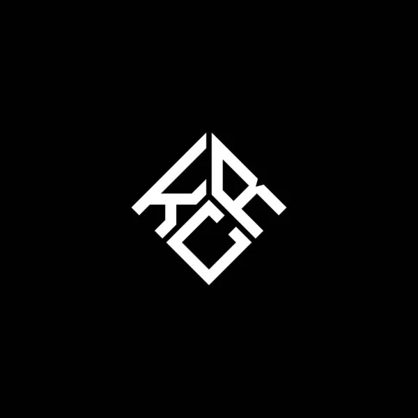 Σχεδιασμός Λογότυπου Γράμματος Kcr Μαύρο Φόντο Έννοια Λογοτύπου Δημιουργικά Αρχικά — Διανυσματικό Αρχείο