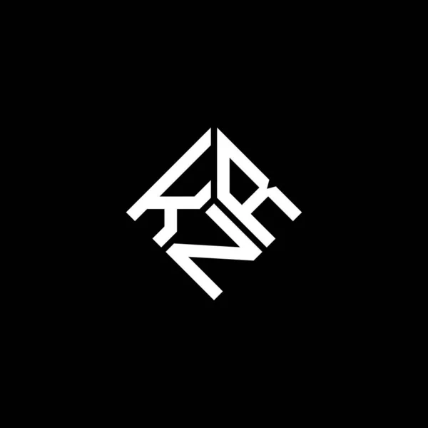 Knr Lettre Logo Design Sur Fond Noir Knr Initiales Créatives — Image vectorielle
