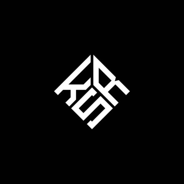 Ksr Letter Logo Design Black Background Ksr Creative Initials Letter — Stock Vector