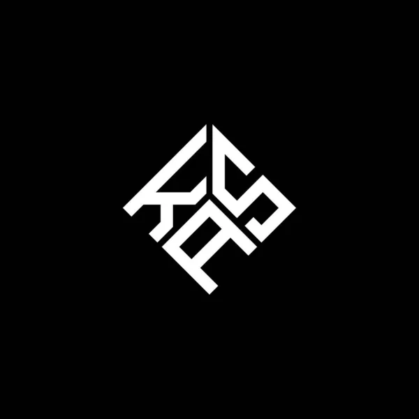 Siyah Arka Planda Kas Harfi Logo Tasarımı Kas Yaratıcı Harflerin — Stok Vektör