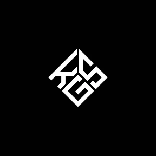 Projeto Logotipo Carta Kgs Fundo Preto Kgs Iniciais Criativas Conceito — Vetor de Stock