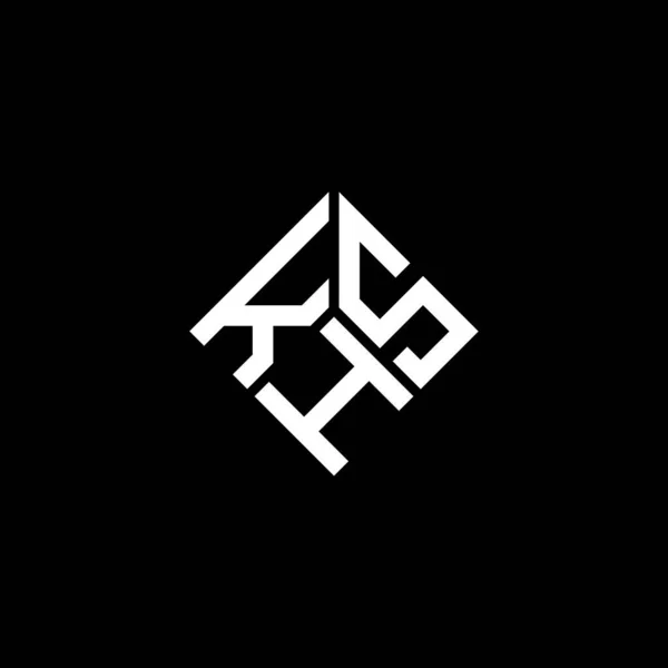 Khs Дизайн Логотипу Чорному Тлі Khs Творчі Ініціали Букви Концепція — стоковий вектор