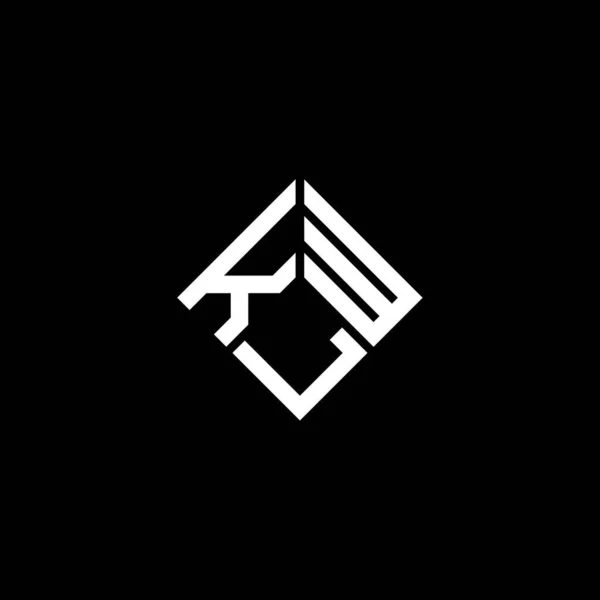 Projekt Logo Litery Klw Czarnym Tle Kreatywne Inicjały Klw Koncepcja — Wektor stockowy