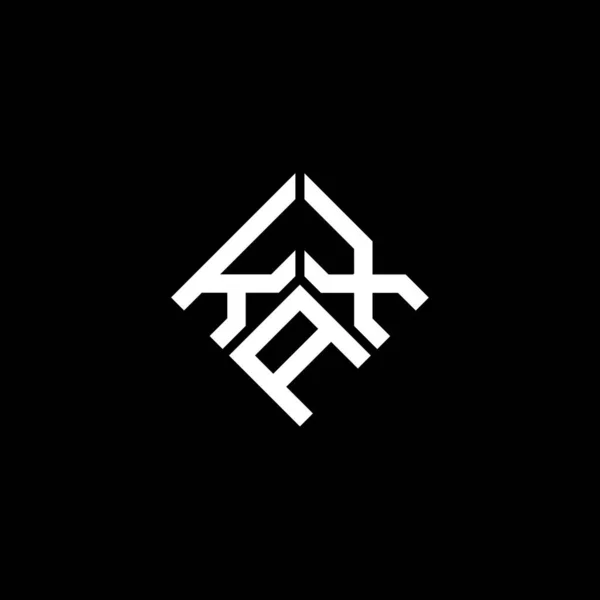 Kax Logo Ontwerp Zwarte Achtergrond Kax Creatief Initialen Letter Logo — Stockvector