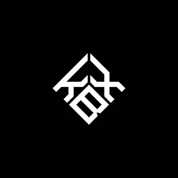 Kbx Lettre Logo Design Sur Fond Noir Kbx Initiales Créatives — Image vectorielle
