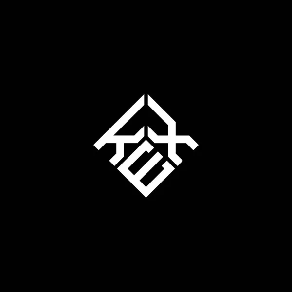 Дизайн Логотипа Kex Чёрном Фоне Креативные Инициалы Kex Буквенно Обозначают — стоковый вектор